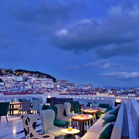 Altis Avenida Hotel Lisbon Luaran gambar Rooftop bar at the Hotel